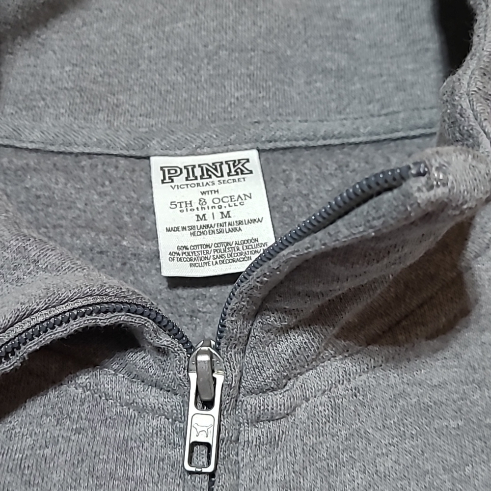 VS PINK 2016 CAMPUS COLLEGIATE LOGO QUARTER-ZIP SWEATSHIRT - Picture 5 of 15